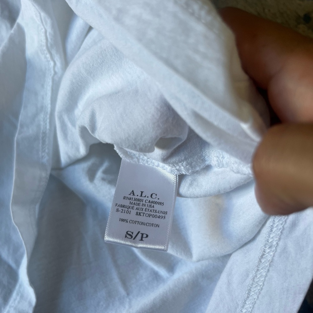 A.L.C Cassandra white puff sleeve top small - Picture 4 of 4
